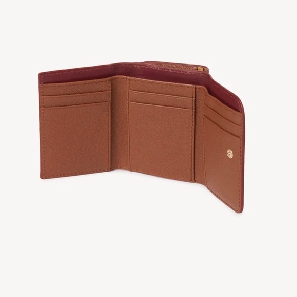 CHLOE NEW Layers medium tri-fold wallet smooth small grain cowhide color-block - Picture 2 of 5